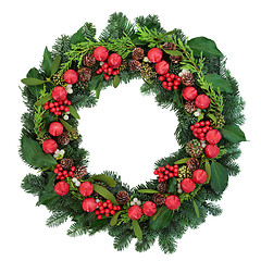 Image showing Decorative Christmas Wreath