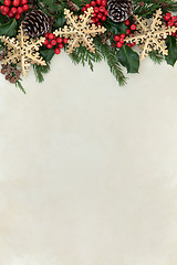 Image showing Christmas Snowflake Border