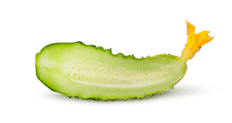 Image showing One half of cucumber