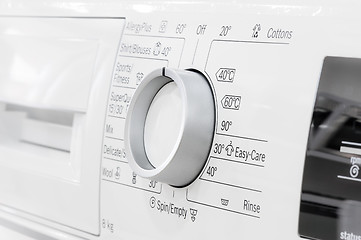 Image showing control panel details of laundry machine