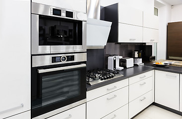 Image showing Modern hi-tek kitchen, clean interior design