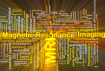 Image showing Magnetic resonance imaging MRI background concept glowing