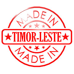 Image showing Made in Timor Leste red seal