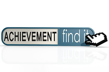 Image showing Achievement word on the blue find it banner