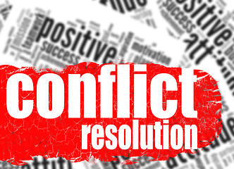 Image showing Word cloud conflict resolution