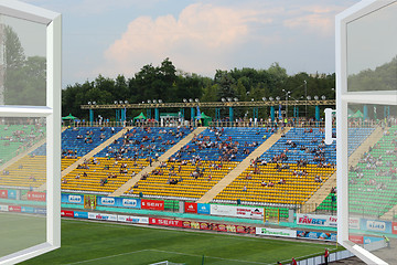 Image showing opened window to the football stadium