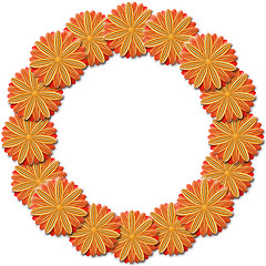 Image showing round pattern from brown flowers