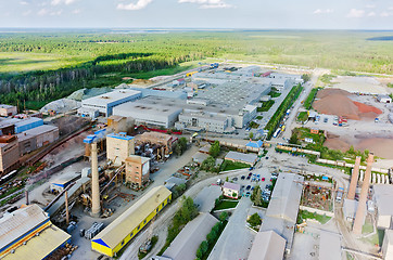 Image showing Aerial view on industrial area. Tyumen. Russia