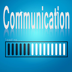 Image showing Communication blue loading bar