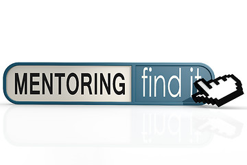 Image showing Mentoring word on the blue find it banner