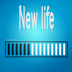 Image showing New life blue loading bar