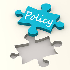 Image showing Policy blue puzzle