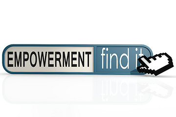 Image showing Empowerment word on the blue find it banner