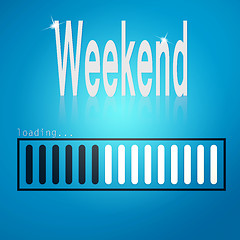 Image showing Weekend blue loading bar