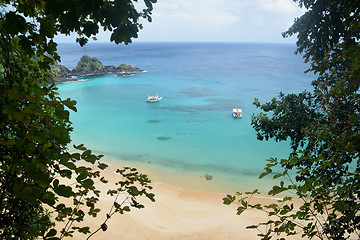 Image showing Crystalline sea beach in Fernando de Noronha, Brazil