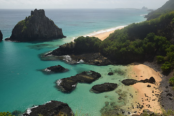 Image showing Crystalline sea beach in Fernando de Noronha,Brazil