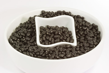 Image showing Black Beans in white bowl