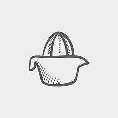 Image showing Lemon squeezer sketch icon