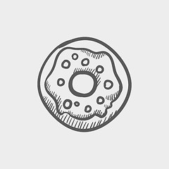 Image showing Doughnut sketch icon