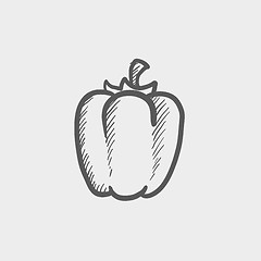 Image showing Bell pepper sketch icon