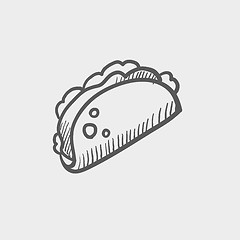 Image showing Taco sketch icon