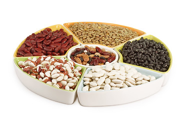 Image showing Colorful mix of dried legumes