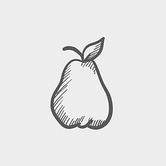 Image showing Pear sketch icon