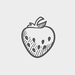 Image showing Strawberry sketch icon