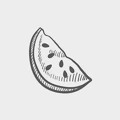 Image showing Watermelon sketch icon