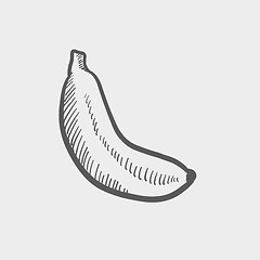 Image showing Banana sketch icon