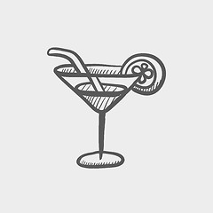Image showing Margarita drink sketch icon