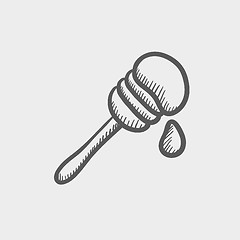 Image showing Honey dipper sketch icon