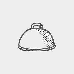 Image showing Food cover sketch icon