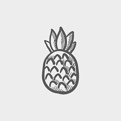 Image showing Pineapple sketch icon