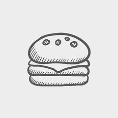 Image showing Hamburger sketch icon