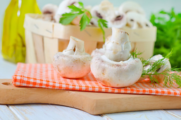 Image showing raw mushroom