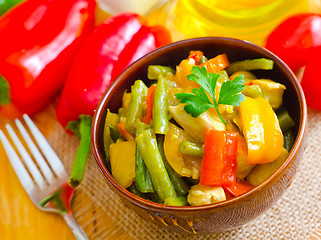 Image showing Fresh vegetable stew in the bowl