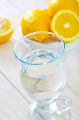 Image showing water with lemons