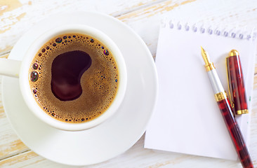 Image showing coffee and note