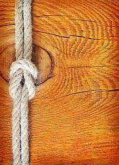 Image showing rope on wooden background