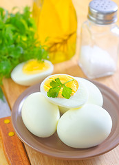 Image showing boiled eggs