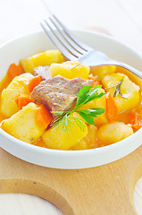 Image showing potato with sauce and meat