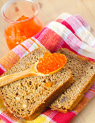 Image showing bread with caviar