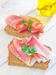 Image showing sandwich with ham