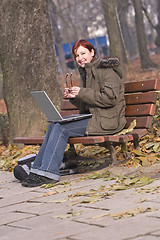 Image showing Smiling redheaded girl