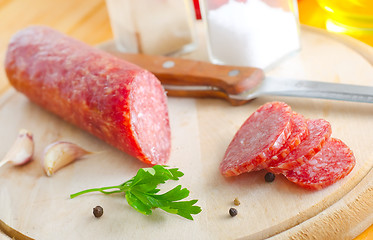 Image showing salami