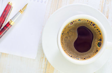 Image showing coffee and note