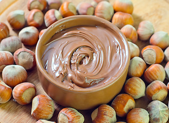 Image showing creame with hazelnuts