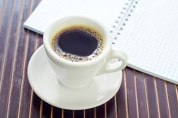 Image showing coffee and note