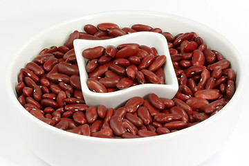 Image showing Red Kidney Beans in a white bowl